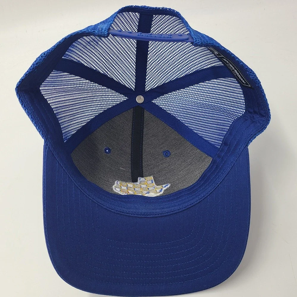 Texas Hat Snapback Trucker Mesh Richardson Blue Yellow State Checkered Flag Men‎